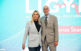 Il Sindaco di Alassio Marco Melgrati e la Presidente di GLFC Cristina Bolla