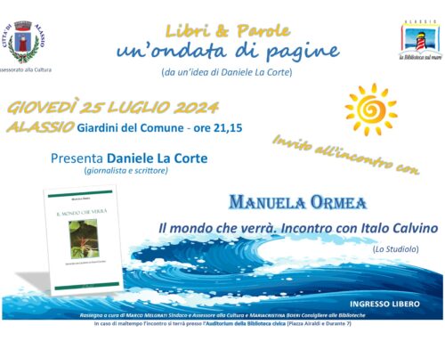 “Libri & Parole -Un’ondata di pagine”: giovedì 25 luglio Manuela Ormea racconta Italo Calvino