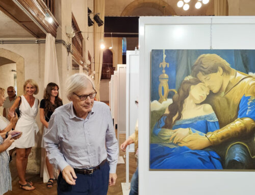 Con la visita di Vittorio Sgarbi è stata inaugurata ad Alassio la mostra “I percorsi dell’arte”